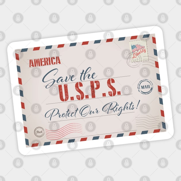 Save the U.S.P.S. Sticker by TipsyCurator